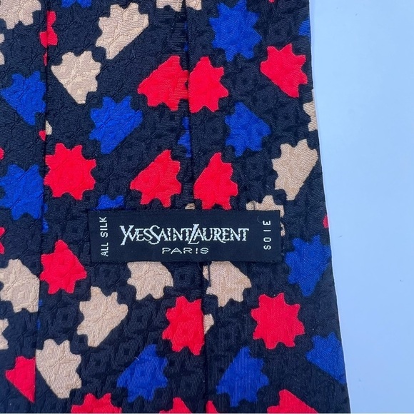 Yves Saint Lauren Vintage silk tie colorful extra wide - Picture 4 of 7